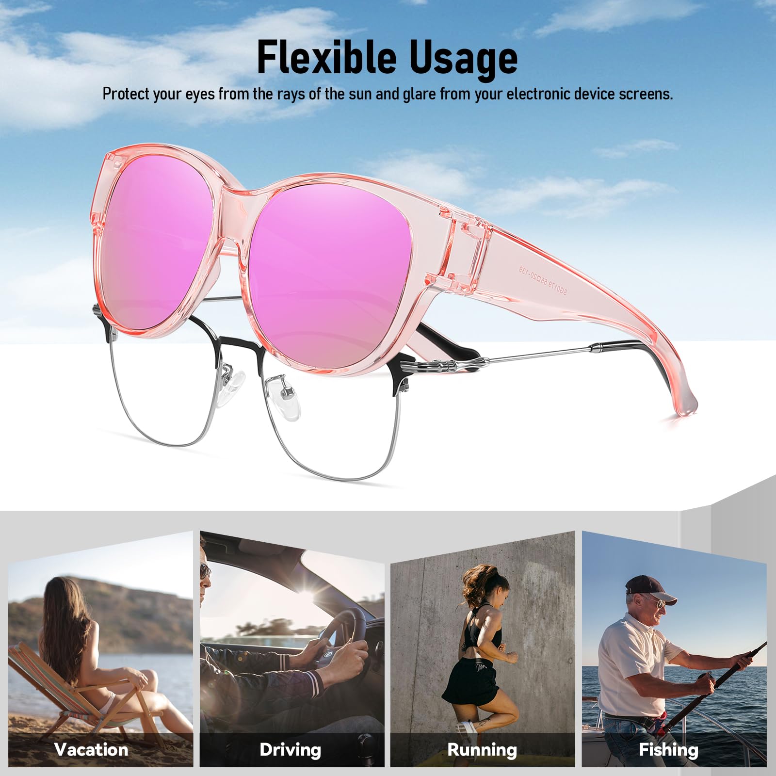 HAOLOTA Cat Eye Sunglasses Over Glasses SG0179