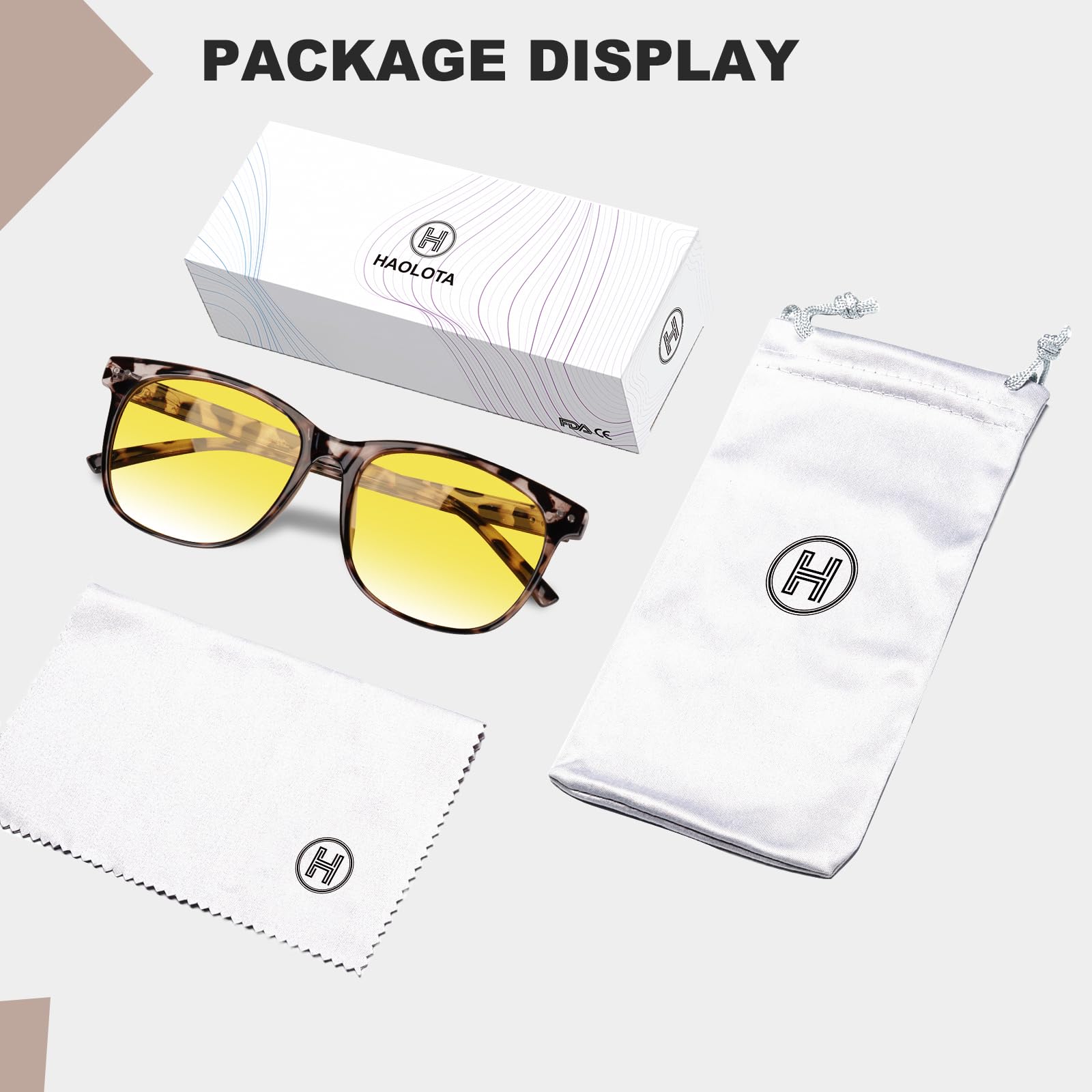 HAOLOTA Anti Glare Night Driving Glasses Women NV8081