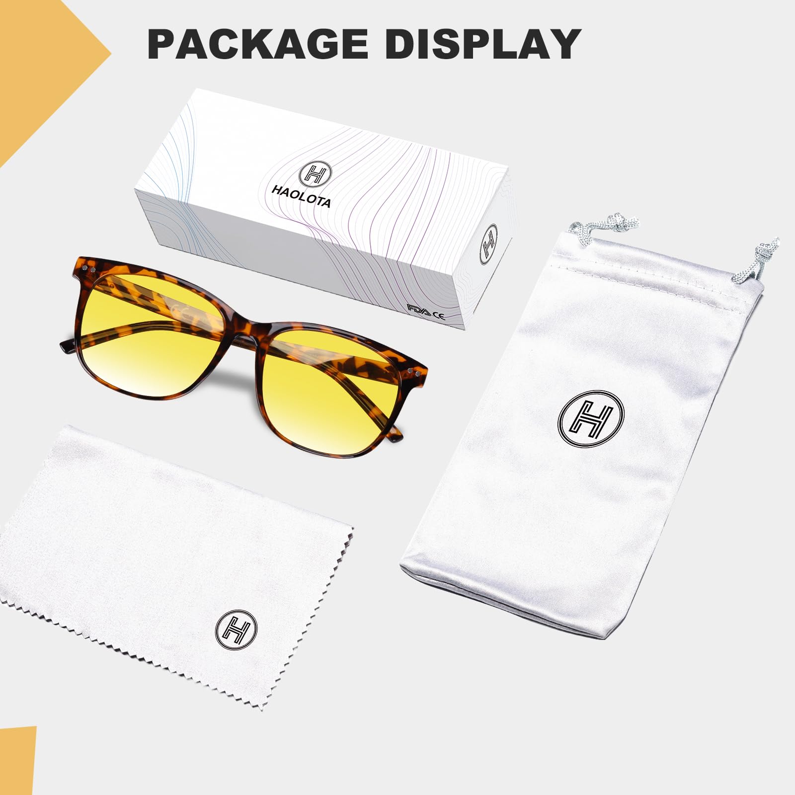 HAOLOTA Anti Glare Night Driving Glasses Women NV8081