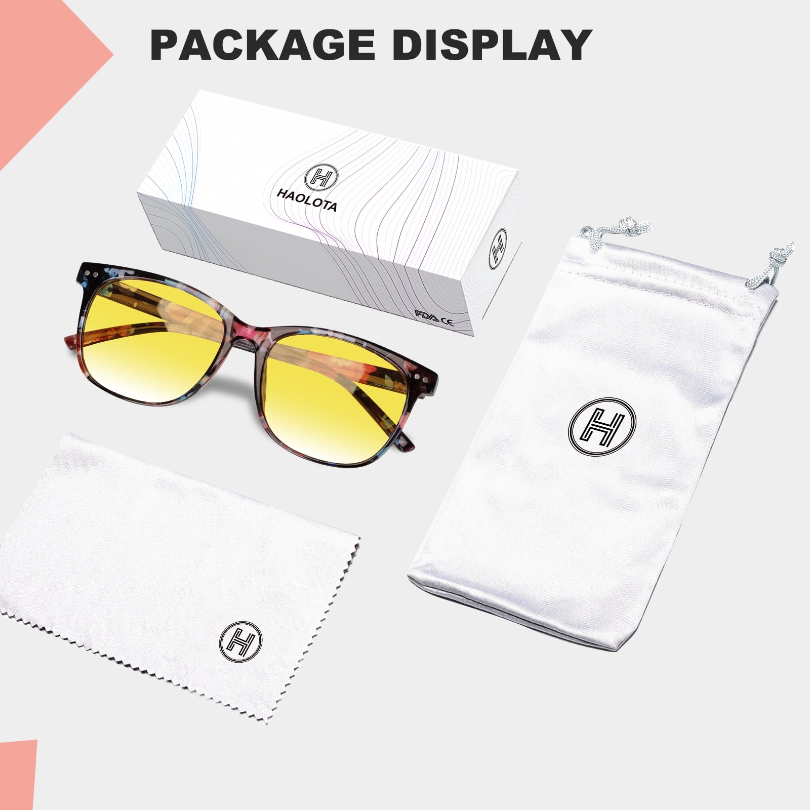 HAOLOTA Anti Glare Night Driving Glasses Women NV8081